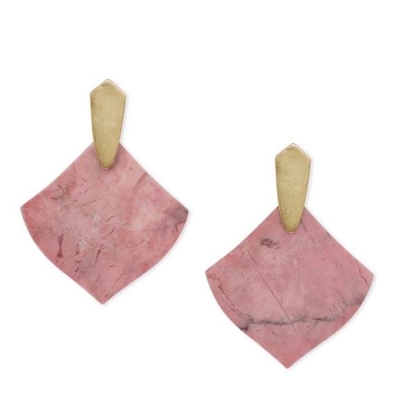 Kendra Scott Pink Rhodonite Astoria Earrings - Picture 1 of 3